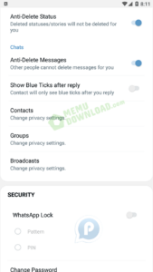 Blue whatsApp Apk